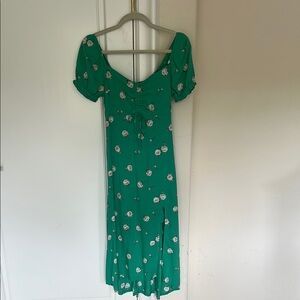 Hollister Floral Green Dress
